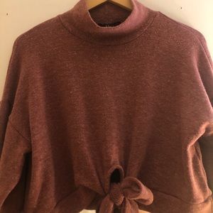 Forever 21 cropped mock neck sweater